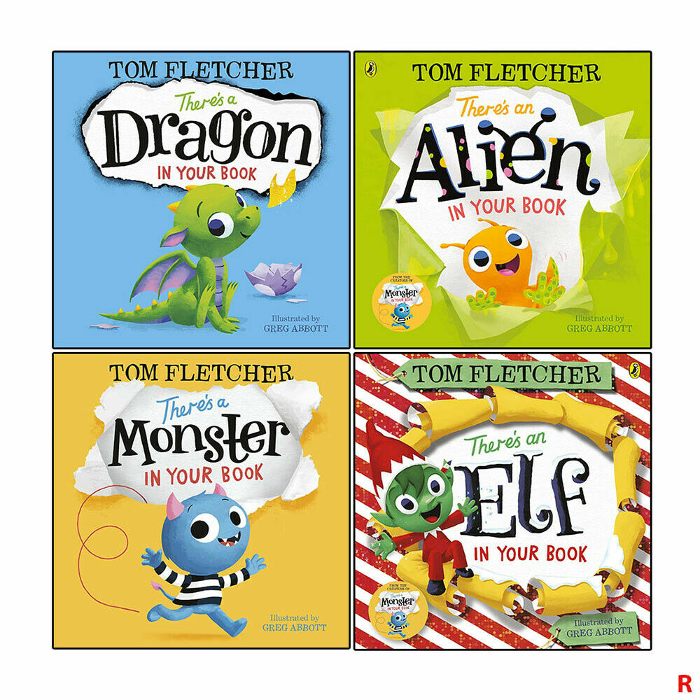There's a Dragon, Alien, Monster, Elf in Your Book 4 Books Collection Set PB NEW