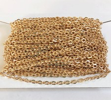 45 ft spool Gold Plated Flat Cable Chain 2x3mm