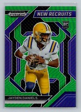 2024 Panini Prizm Draft Picks New Recruits Green Jayden Daniels Rookie #NR-JDS