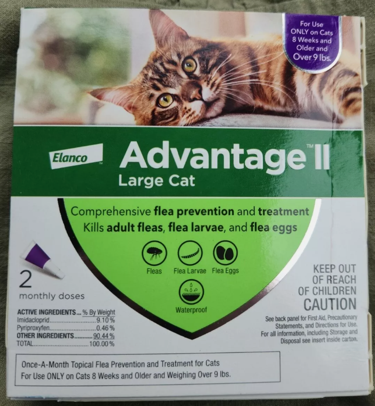 Advantage II Topical Flea Treatment for Large Cats Over 9 lbs-6-Month Supply