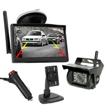 Wireless 5 Inch Screen monitor with IR backup camera night vision waterproof Rvs