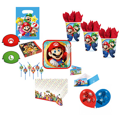 Super Mario Bros Auswahl zum Kindergeburtstag  Mottoparty Kinderparty Luigi 