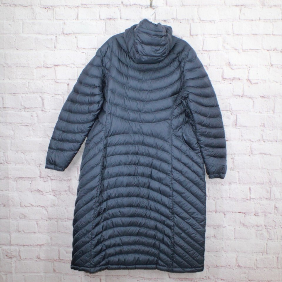 LL Bean Women's Ultralight 850 Down Coat Long Quilted Mariner Blue Size 1X eBay