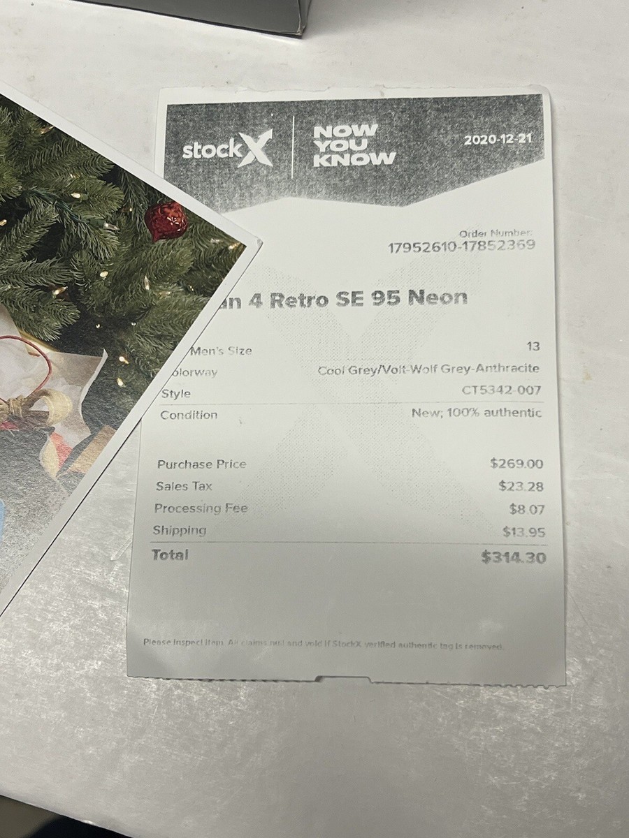 jordan 4 neon stockx