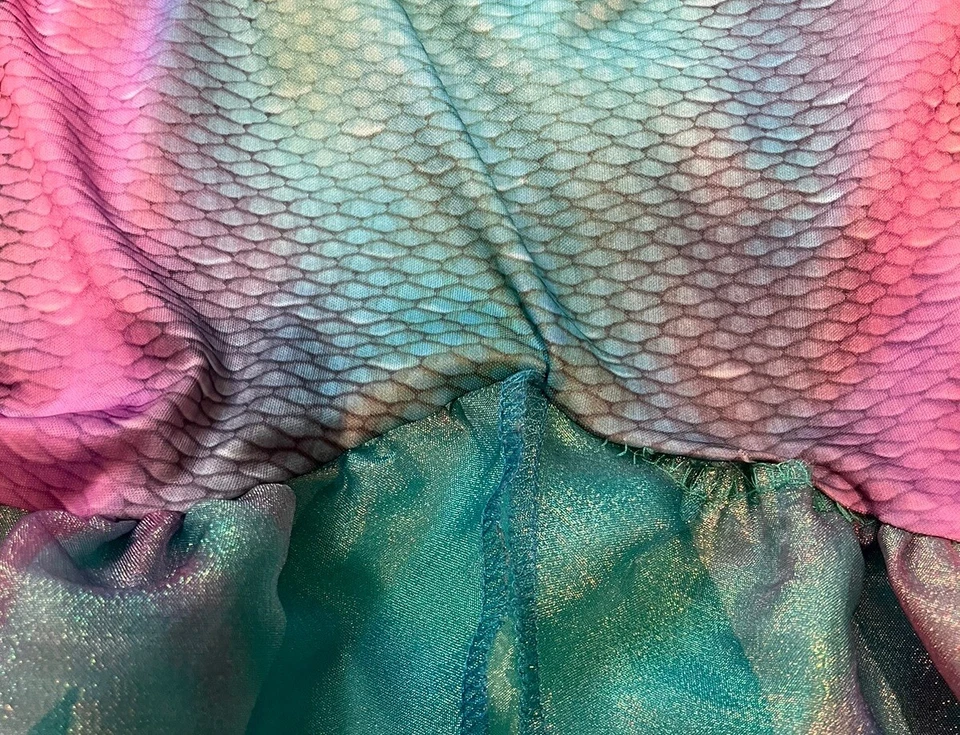 Ariel Little Mermaid Costume Girls Sz M 7/8 Halloween Play Party Dress Up - Image 4 of 4