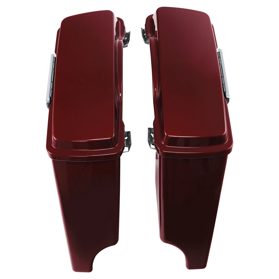 Alforjas duras extendidas extendidas de 5" para Harley Touring Road King Glide 1993-13 Foto 3 de 4