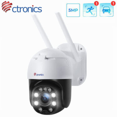 5MP HD Security Camera Outdoor WiFi, Ctronics PTZ Dome WiFi IP camera Brand New