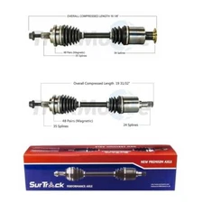For Mercedes C240 C280 4Matic AWD Pair of Front CV Axle Shafts SurTrack Set