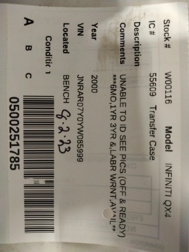 Used Transfer Case Assembly fits: 2000 Infiniti qx4 AT from 8/00 w/AUTO Foto 4 de 4