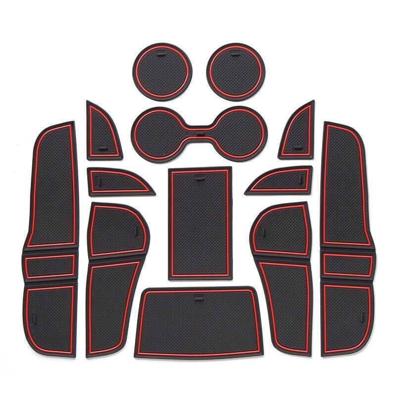 Interior Rubber Anti-Slip Door Groove Mats Gate Pad For Mazda 6