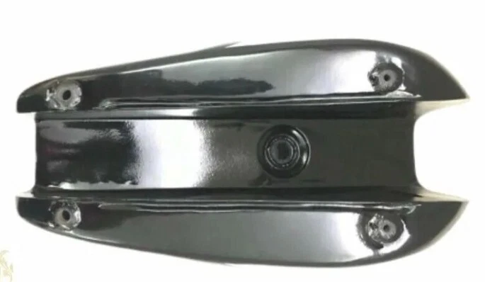 ADEQUADO PARA TANQUE DE GASOLINA TRIUMPH T140 AÇO PRETO E BRANCO - Imagem 4 de 4