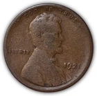 1921-S Lincoln Wheat Cent Fine F Coin #22283