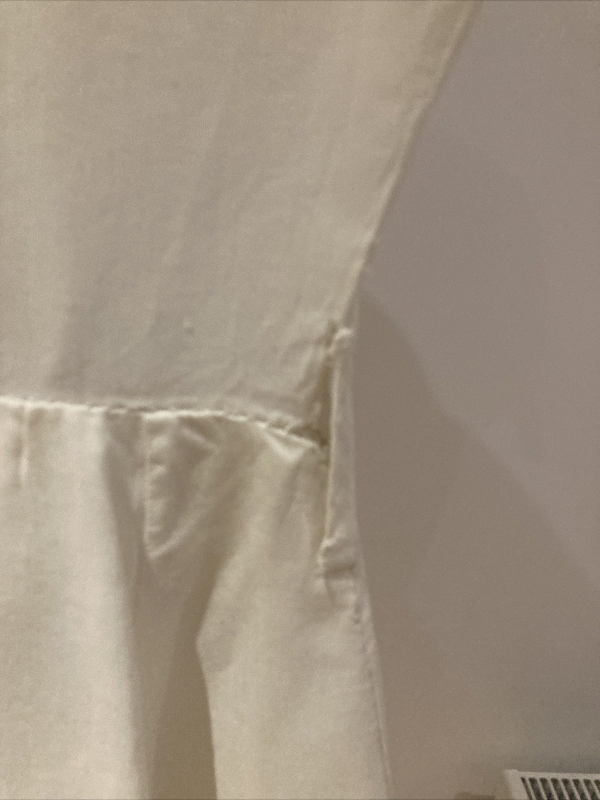 Vintage 1940s White Tea Dress, Blue Button Trim, 18" armpit to armpit approx 11