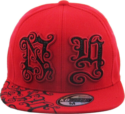 Baseballmütze New York flache Krempe mit Passform NY bestickt Hip-Hop-Mütze - Bild 6 von 10