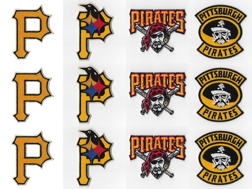 Lot SET Of 12 Pittsburgh Pirates MLB Iron on Patches Embroidered Emblem Badge