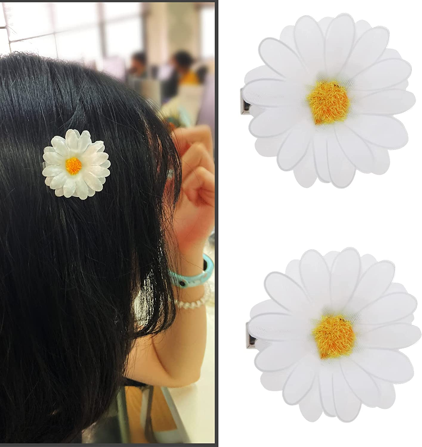 20PCS Daisy Hair Clips Small Flower Hair Barrettes Beach Wedding Hair Pins eBay