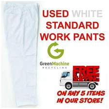 Used Uniform Work Pants Cintas Redkap Unifirst G&K Dickies others WHITE
