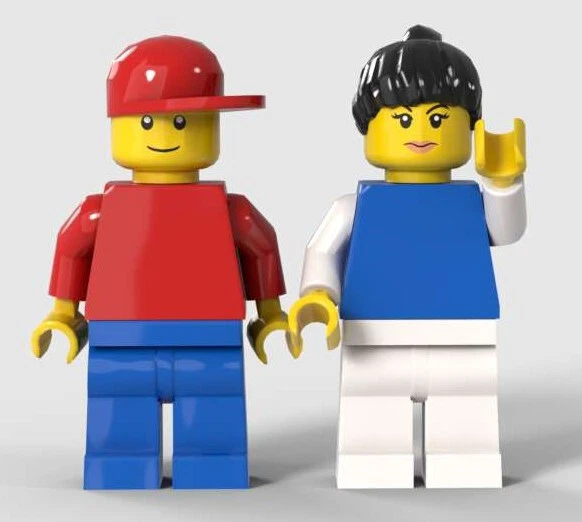 LEGO Minifigure Boy + Girl (from retired set Mindstorms NXT education 2006-2012) - Image 2 of 4