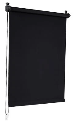 Verdunkelungsrollo Schwarz 110x210cm Klemmrollo Verdunklungsrollo Seitenzugrollo - Bild 1 von 4