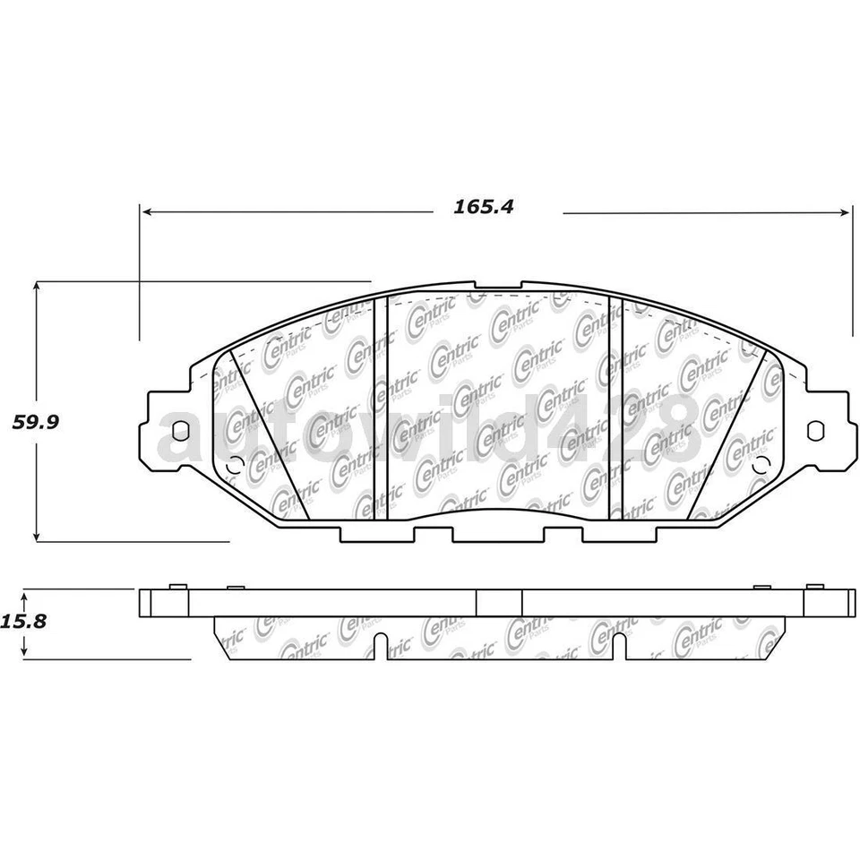 Pastillas de freno delanteras traseras para Nissan Pathfinder 2013 2014 2015 2016 2017 2018 2019 Foto 2 de 4