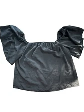 SHEIN Top Women’s Size XL Square Neck Off Shoulder Black in EUC Never Worn