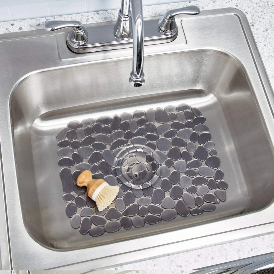 iDesign Pebblz Grande Plástico Fregadero Rejilla Antideslizante Plato Protector Alfombrilla para Cocina Foto 2 de 4