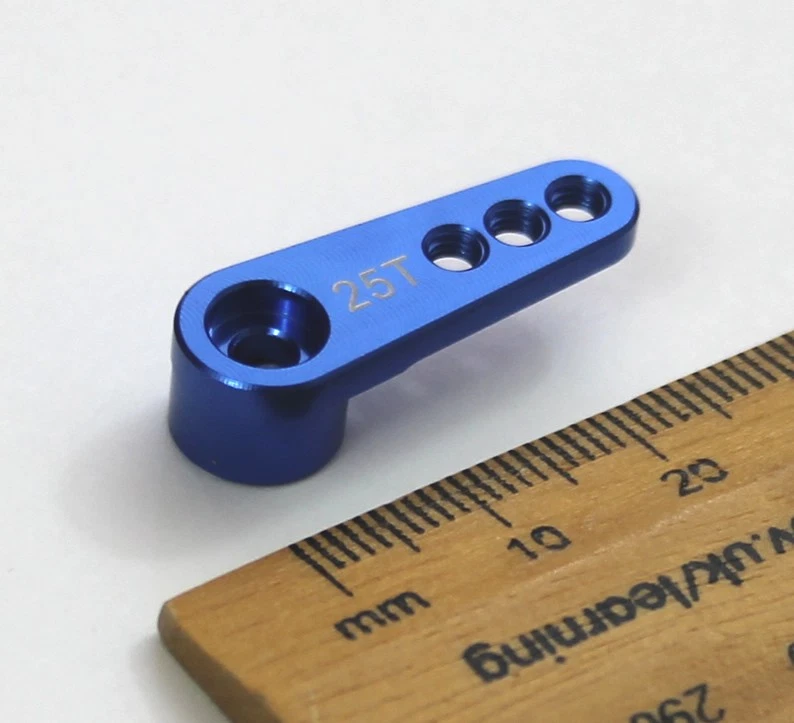 Royal Blue Servo Horn/Arm 25 Teeth/Tooth 25T Aluminium for Futaba RC Buggy/Plane - Image 2 of 4