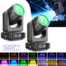 2x 250W LED Beam RGBW 18Prism GOBO Moving Head Light Stage Lighting DMX Disco