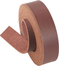 Leather Strap Brown 1 Inch Wide 100 Inches Long Strip, 2.2mm Thick Soft Straps f