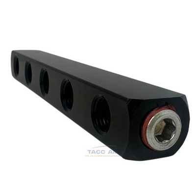 5, 6 Or 7 Way Air Hose Splitter Manifold Distribution Block Bar 1/4'' NPT Ports