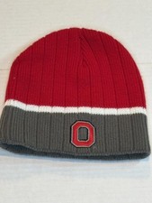 Ohio State Red and Gray Knit Beanie Hat