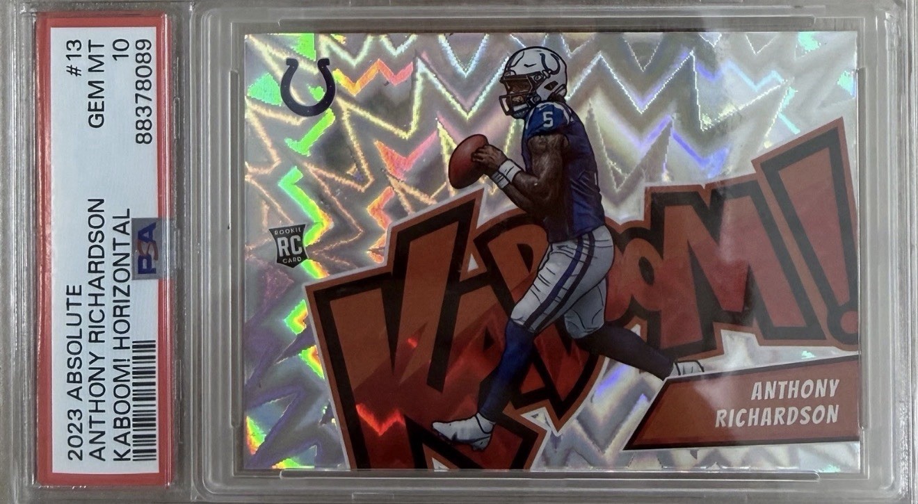 2023 Panini Absolute - Kaboom! Horizontal Anthony Richardson #13 (RC) PSA 10