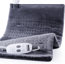 SAROO Heating Pad for Back Pain Relief,Massaging Weighted Heating Pads for Neck,