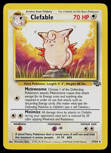 Clefable 17/64 Jungle Unlimited Rare Non-Holo