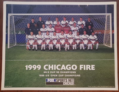 1999 & 2006 Chicago Fire MLS Soccer 8 1/2 x 11