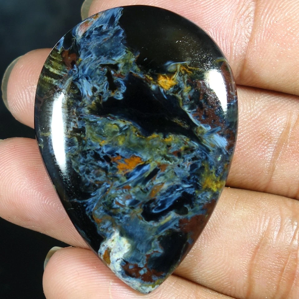 Pietersita dorada 100 % natural 69,95 quilates cabina piedra preciosa suelta 47x33x06 mm Foto 2 de 3