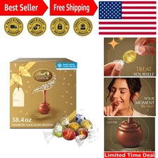 LINDOR 90 Count Assorted Chocolate Truffles Gift Box - Indulgent Luxury Treat