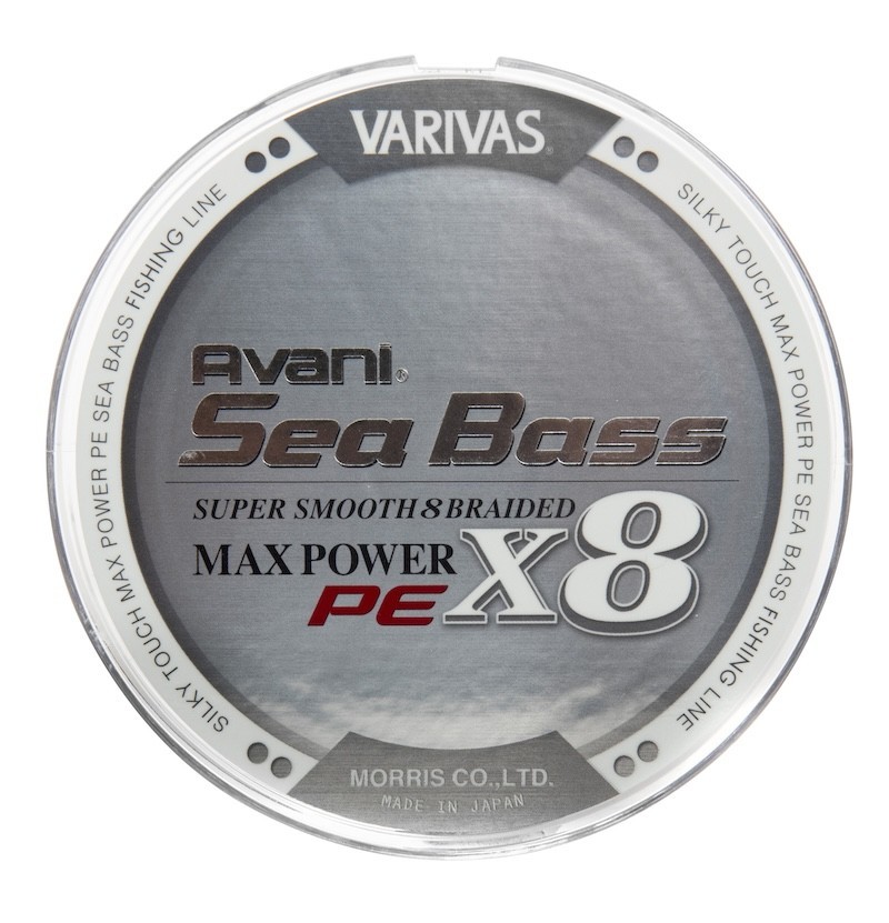 Tresse Varivas Seabass Max Power PE X8 Stealth Grey haute resistance aux noeuds