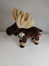 Wild Republic Realistic Standing Moose Stuffed Plush NWT New Free Ship