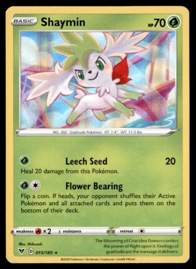 Pokemon Shaymin 15/185 Vivid Voltage Holo 4 Card Lot
