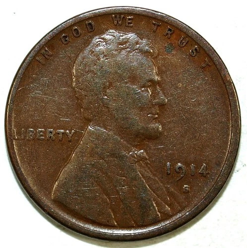 1914 S Lincoln Cent ☆☆ VF Circulated ☆☆ Great Set Filler 306