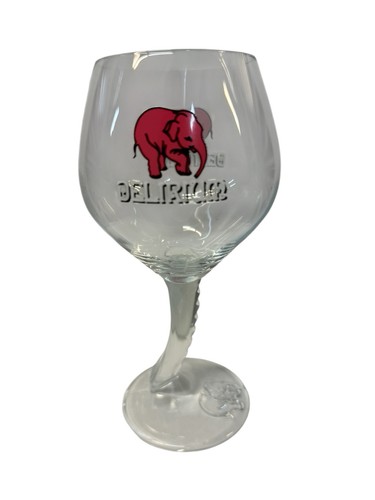 6 Bicchieri Delirium Tremens Belgio Birra 33L Rosa Elefante 7” Tronco Stelo - Foto 3 di 6
