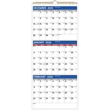 2026 Wall Calendar - 3 Month Calendar 2026 Vertical Jan 2026 - Dec 2026 3 Mon...