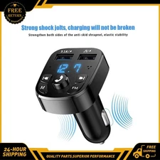 5.0 Bluetooth Car Wireless FM Transmitter Adapter 2USB PD Charger AUX Hands-Free