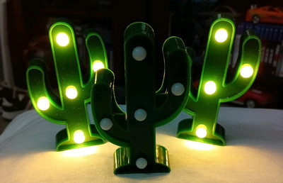 3 Piece Cactus Decor Led Cactus Light Decorations All Work All  Tested