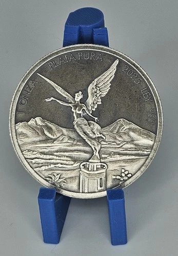 2025 Intaglio Mint Libertad Tribute Antiqued 1 oz Silver Round