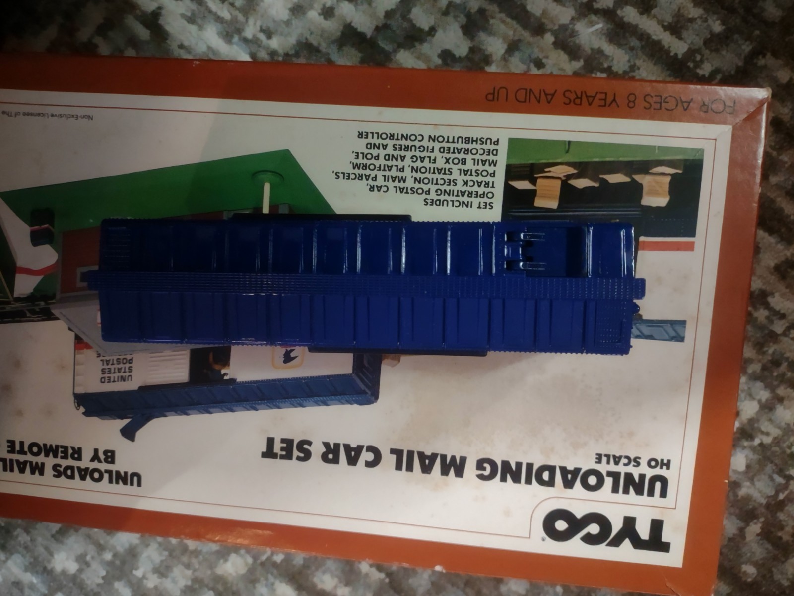 Tyco Trains Unloading Mail Car  Post Office NIB Action Kit Set Railroad Building