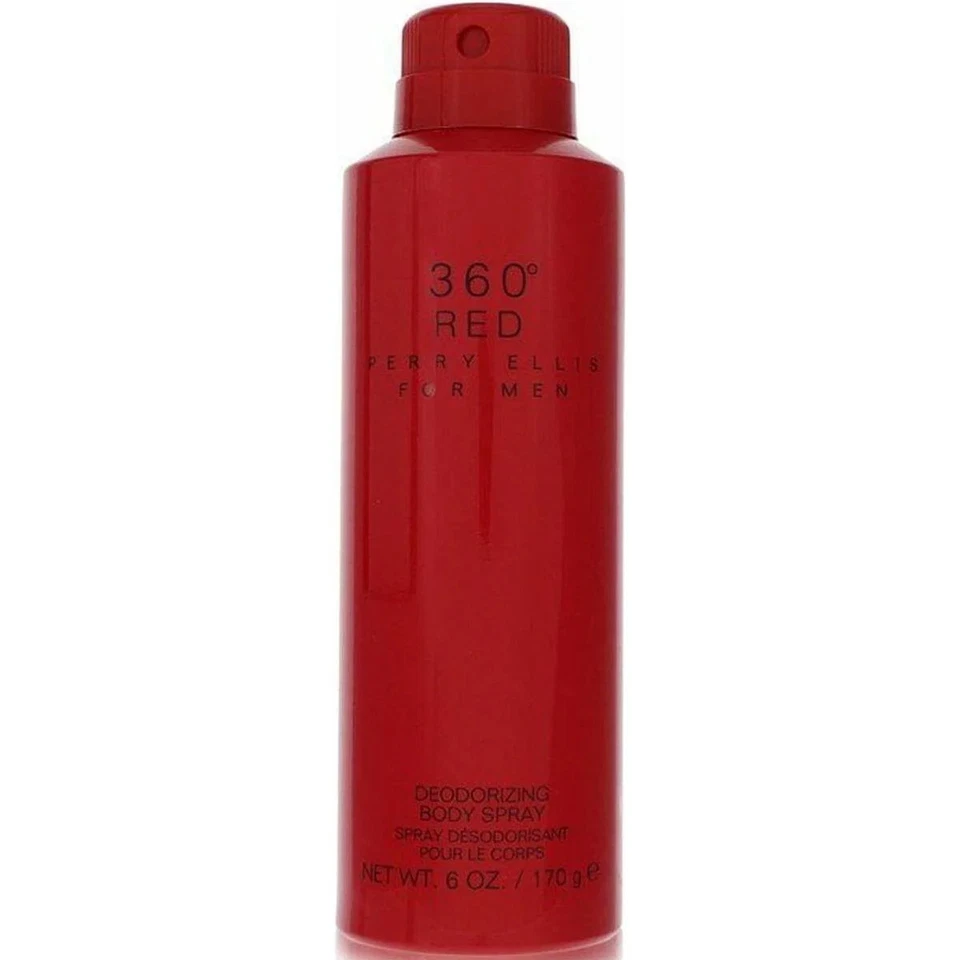 360 RED by Perry Ellis Deodorizing Body Spray for Men 6 / 6.0 oz New