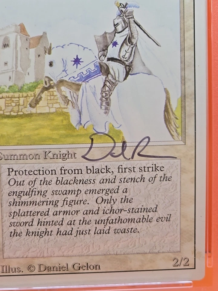 1994 MAGIC THE GATHERING WHITE KNIGHT REVISED DANIEL GELON PSA/DNA CERTIFIED - Image 2 of 3