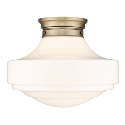 Golden Lighting 0508-LSF Ingalls 16"W Semi-Flush Ceiling Fixture - Modern Brass - Picture 5 of 11